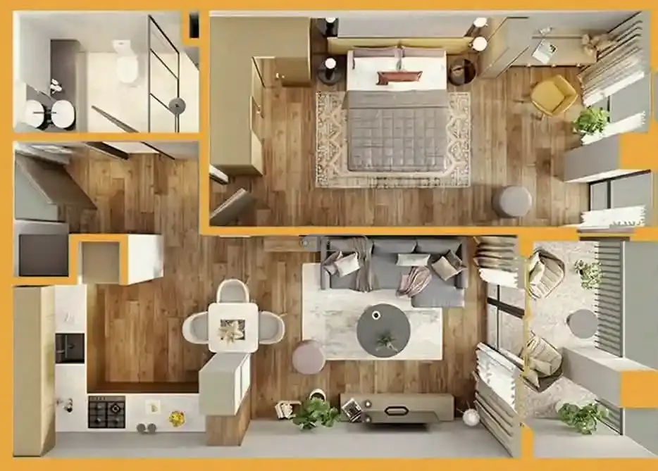 2 ოთახიანი ბინა თელავში